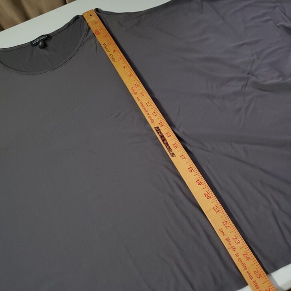 Eileen Fisher Womens Flowy Tank Top Size Large Gray Layered Lagenlook Minimalist - Picture 7 of 8